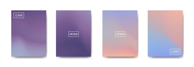 set of abstract background with beautiful gradation color colorful background for poster flyer