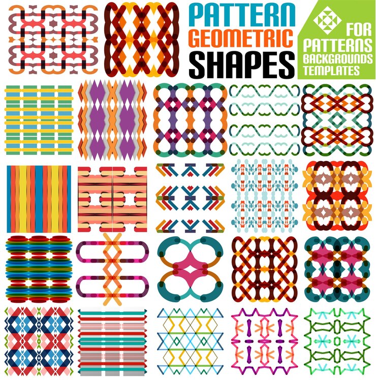 Vector set of abstract geometric shapes