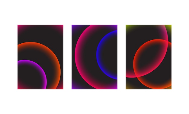 Set of abstract poster backgrounds