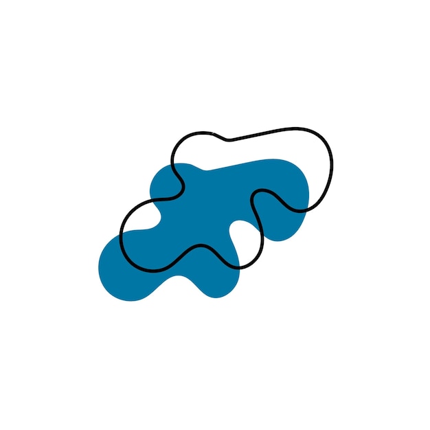 set of blob elements hand drawn vector sketch