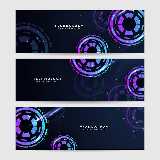 set of blue futuristic science technology network particles waves lines mesh ai banner background vector abstract graphic design banner pattern background web template