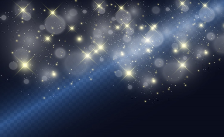 Vector set of bright beautiful stars. light effect. bright star. white glitter sparkles with special light effect.