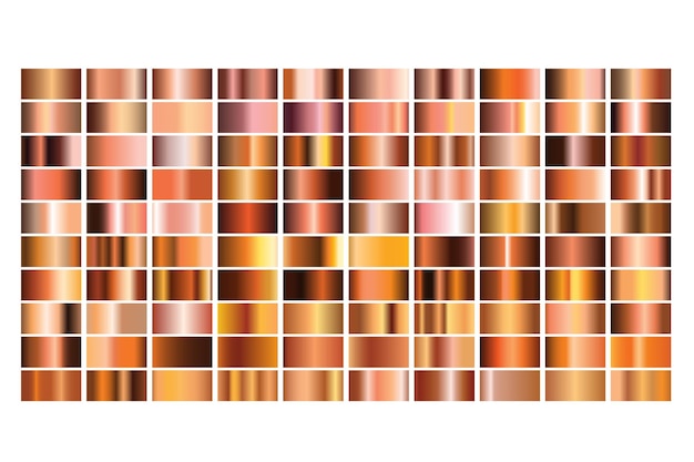 Set of Dark Golden Color Gradient