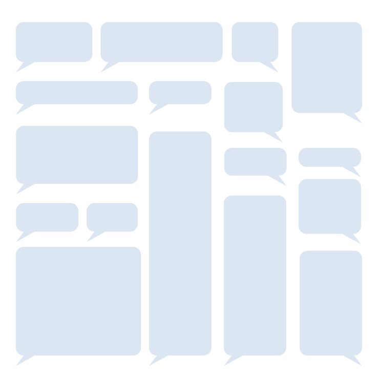 Set of different shapes speech bubbles