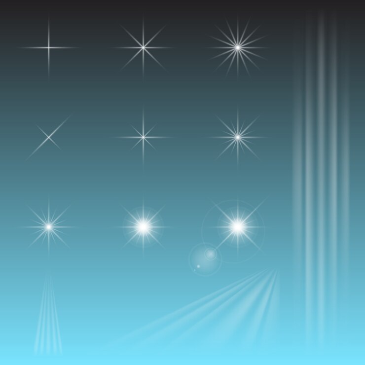 Vector set of elements of the sky