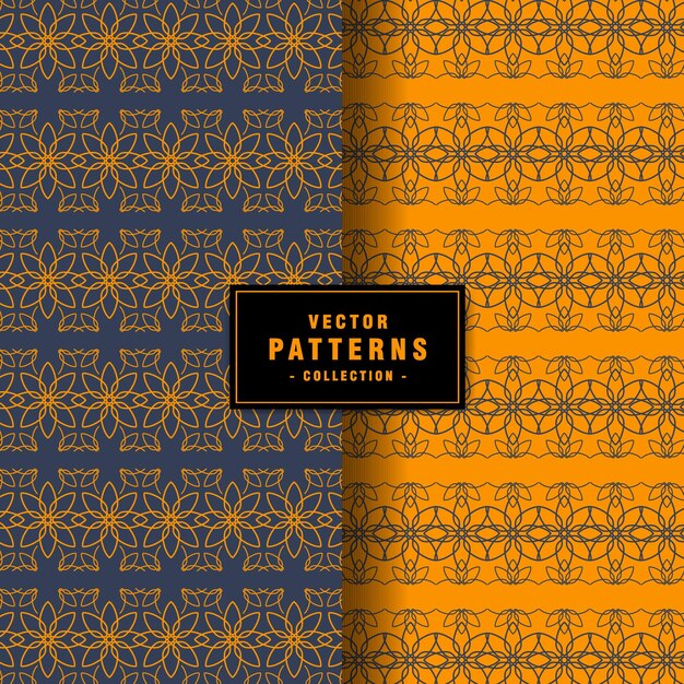 Set of floral pattern collection