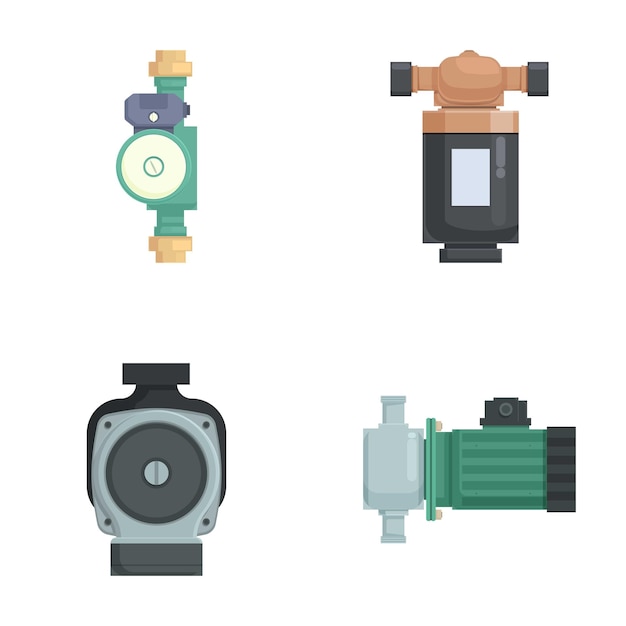 Set of four vintage camera illustrations