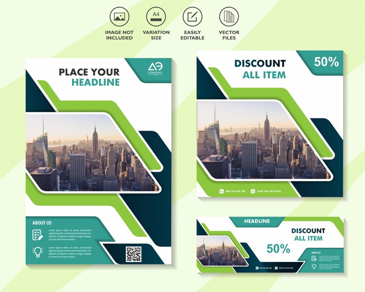 Vector set of mega sale flyer and banner with best discount offers