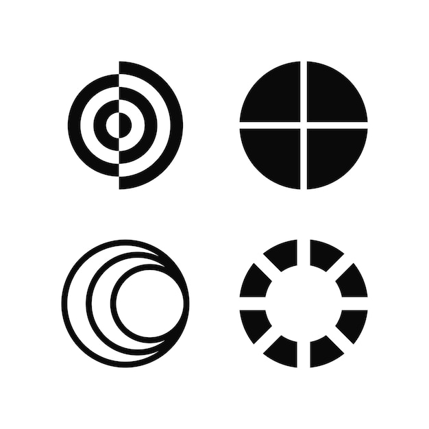 set of modern line logo designs creative geometric shapes premium vector