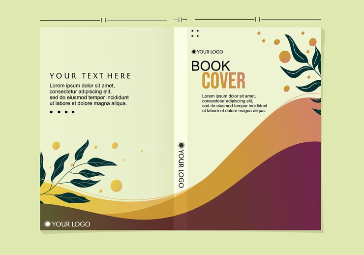 set of natural theme book cover templates modern and beautiful design abstract background