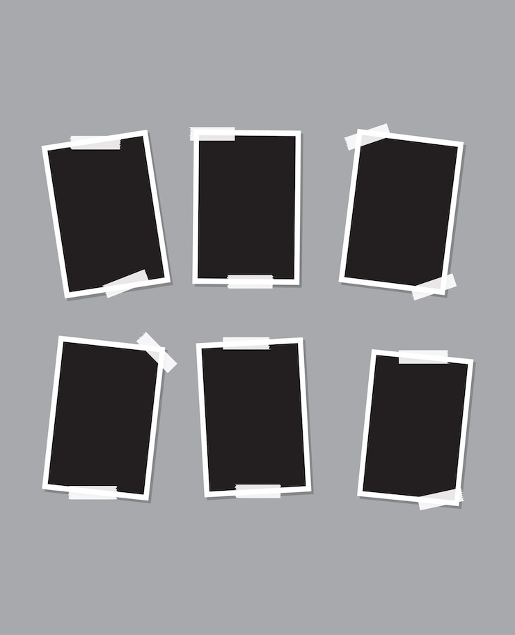Vector set of photo frame to make your collages eye catching