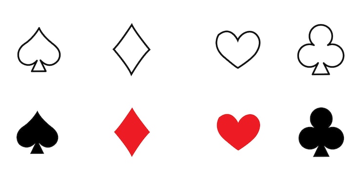 Vector set of playing card vector illustration