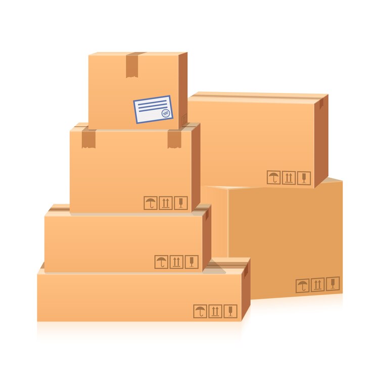 Set of postal boxes, parcels