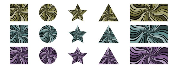 Set of retro backgrounds of the 70s Abstract vintage backgroundsGroovy background