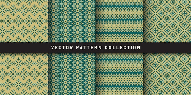 set of seamless patterns exquisite floral patterns