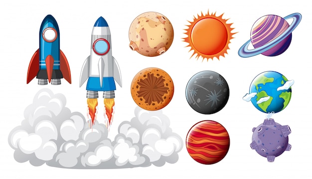 Set of space objects concept