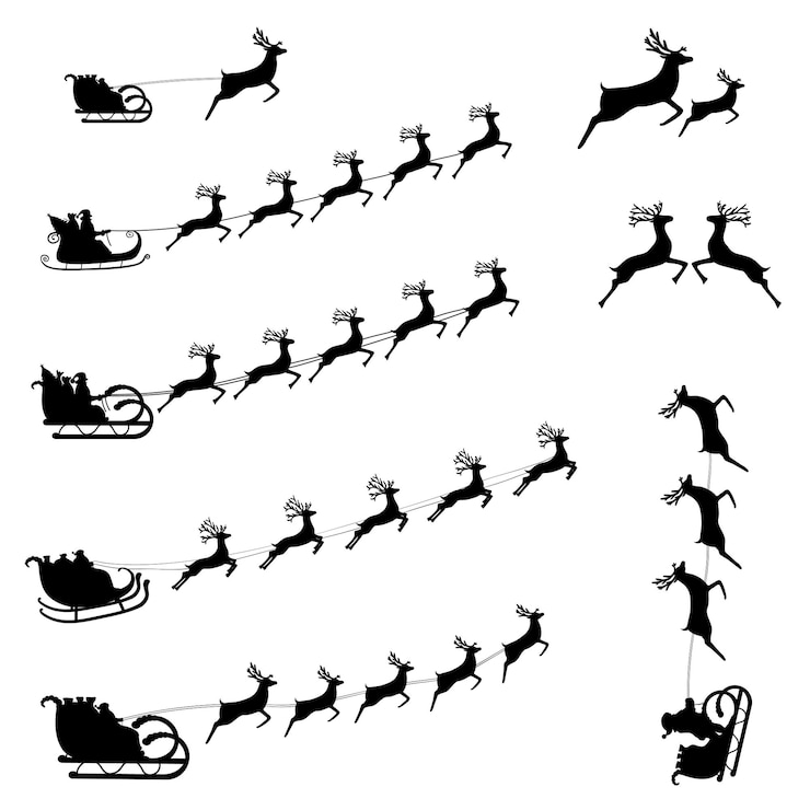 Vector set of stickers for christmas and new year design