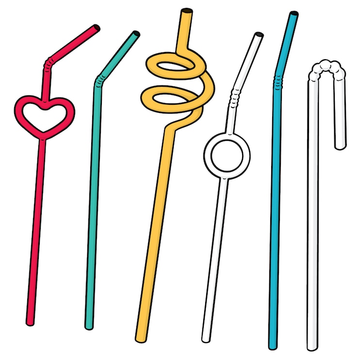 Vector set of straw