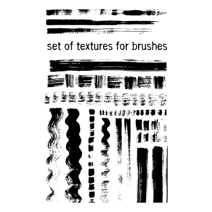 Vector set of textures for brushes