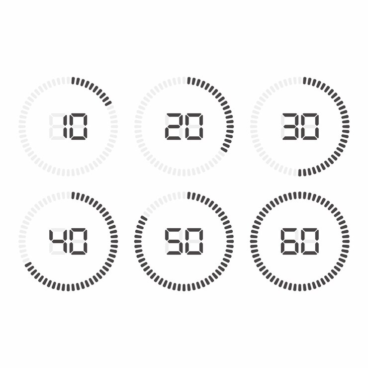 Vector set of timing icons set of timing icons