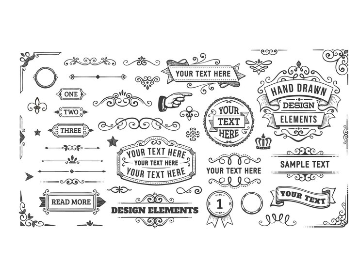 Vector set of vinatge ribbons vector