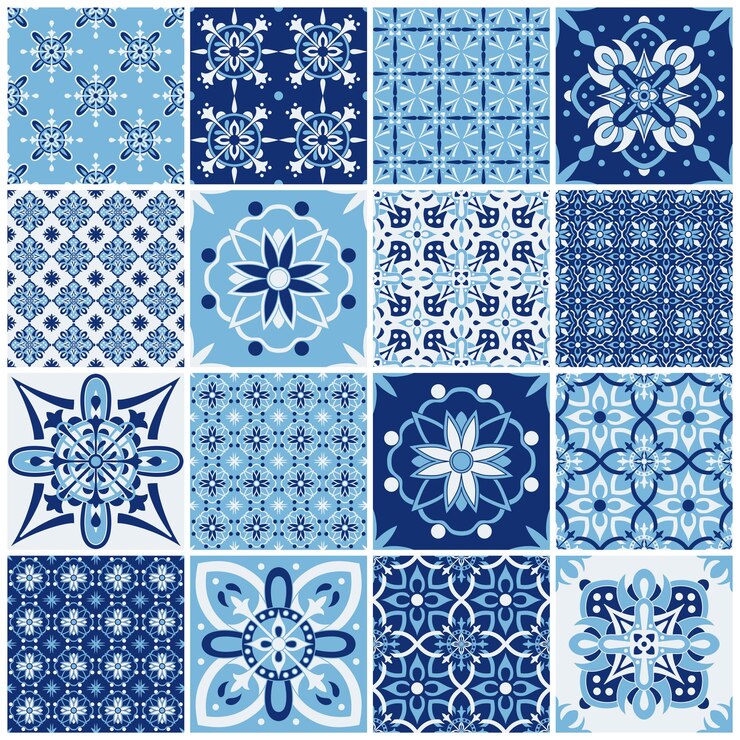Vector set of vintage pattern for textile design