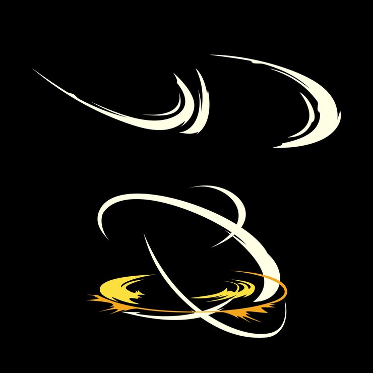 Vector set of weapon slash effect