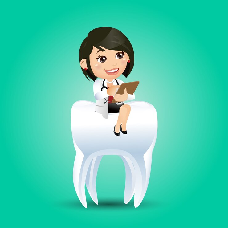 Vector set orang profesi dokter gigi