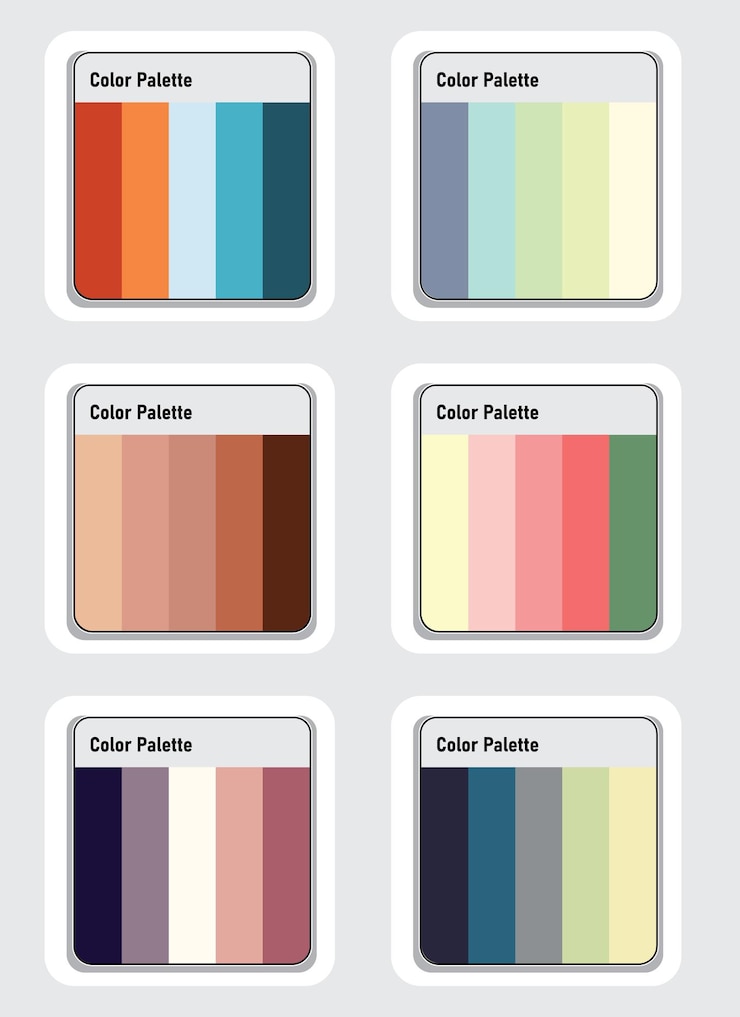 Vector set palet warna vektor