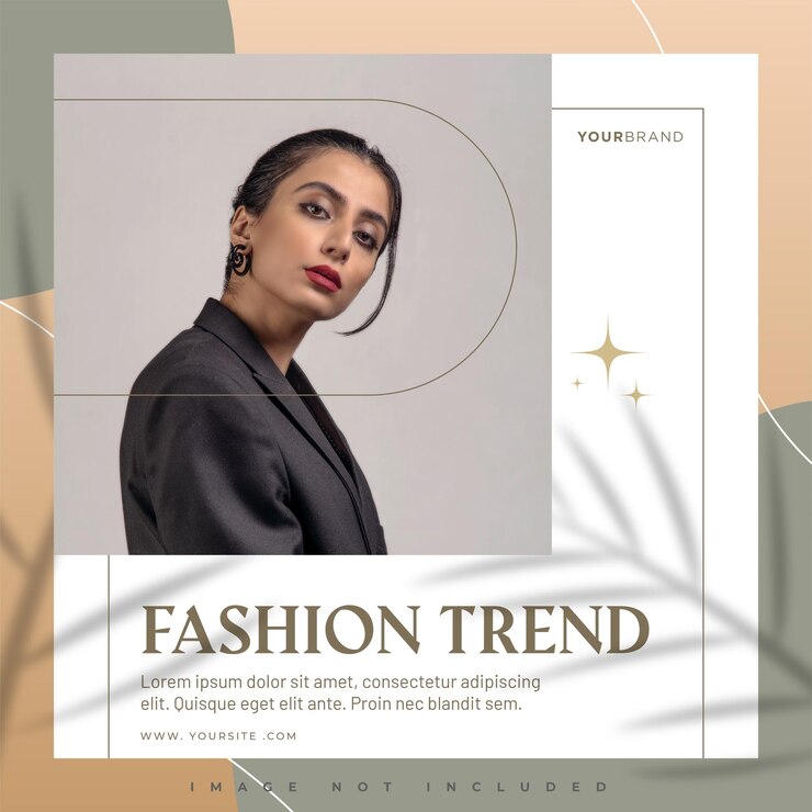 Set poster iklan fashion minimalis fashion pendatang baru vektor estetika