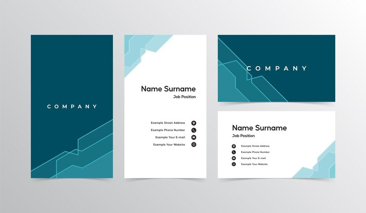 Set templat desain kartu nama bisnis modern dan profesional