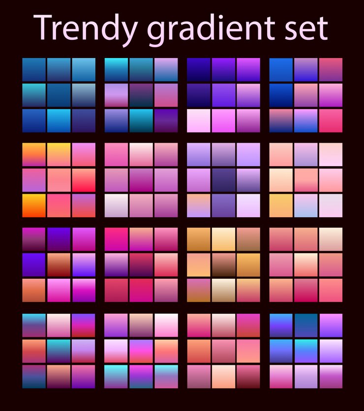 Set trendi ungu ultraviolet