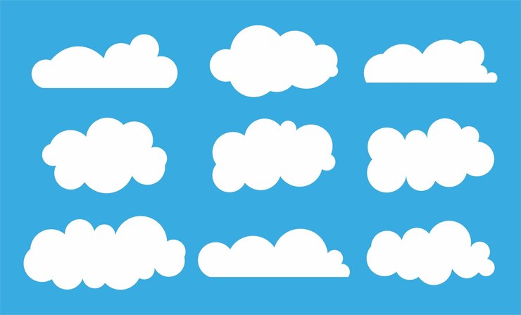 set vektor awan ilustrasi koleksi vektor awan elemen awan