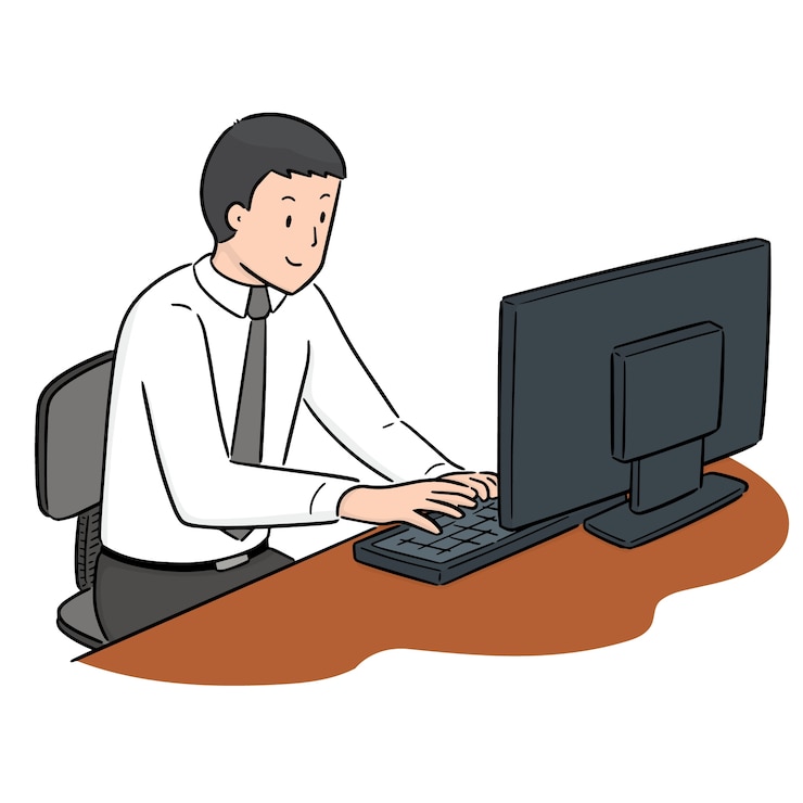 Vector set vektor pekerja kantor