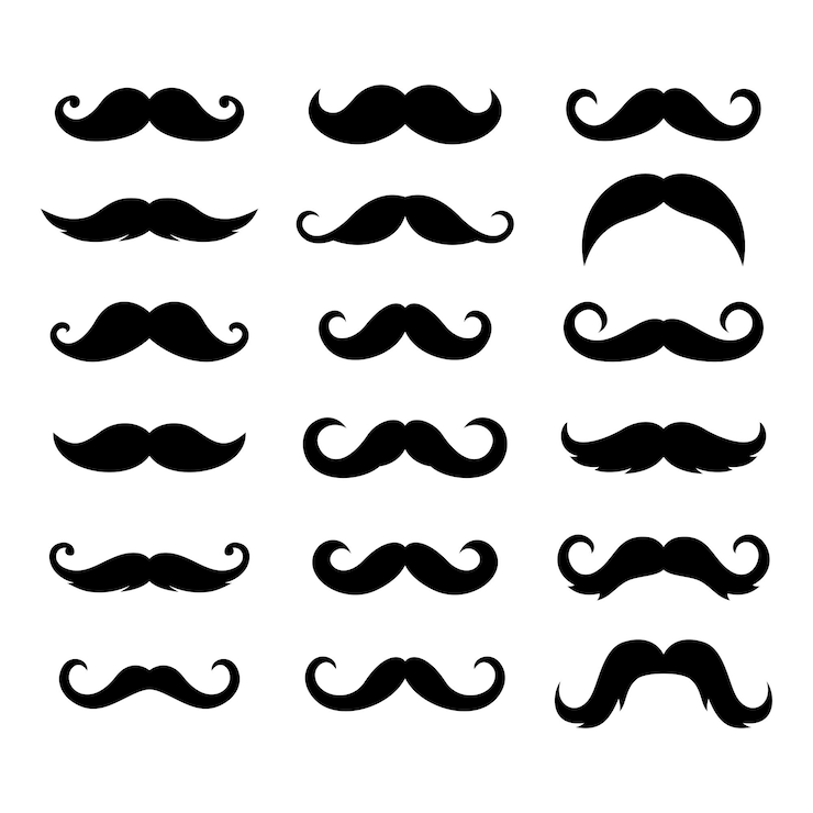 Vector set vektor siluet kumis