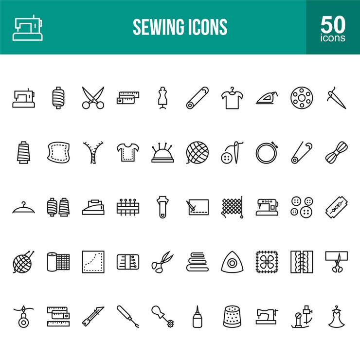 Sewing Icons Set