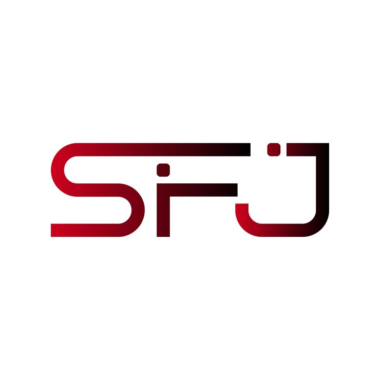 Vector sfj logo initial monogram gradient modern minimalist lettermark business identity vector design