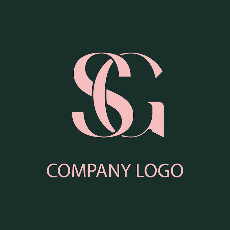 Vector sg monogram company logo design