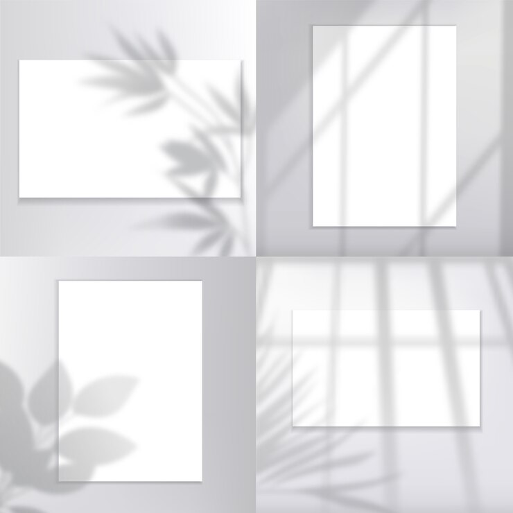 Vector shadows compositions in realistic style