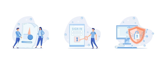 Shared document file, cyber security sign in page, Public folder access, editing online, safety user