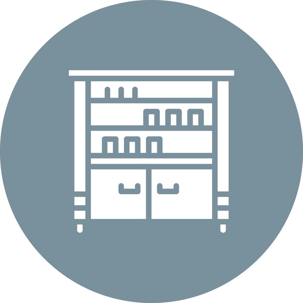 Shelves vector icon illustration of Interior iconset