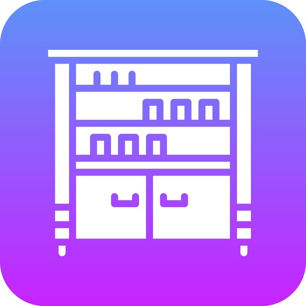 Shelves vector icon illustration of Interior iconset