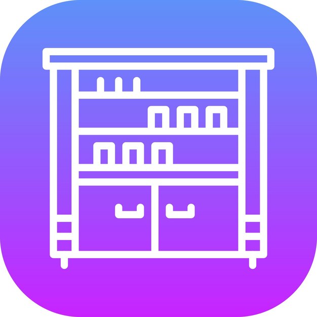 Shelves vector icon illustration of Interior iconset
