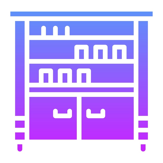Shelves vector icon illustration of Interior iconset