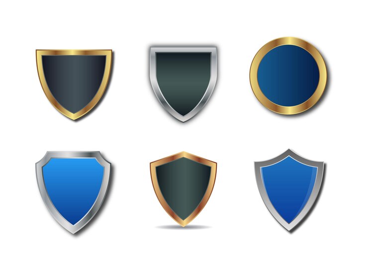 Shield Shiny icon vector design templates