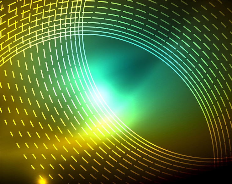 Vector shiny circles glowing abstract background