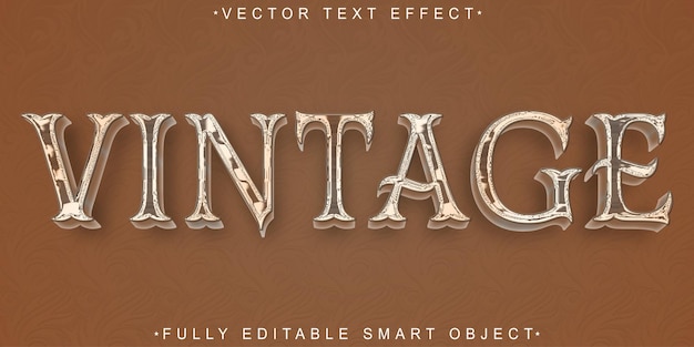 Shiny Oldest Vintage Vector Fully Editable Smart Object Text Effect