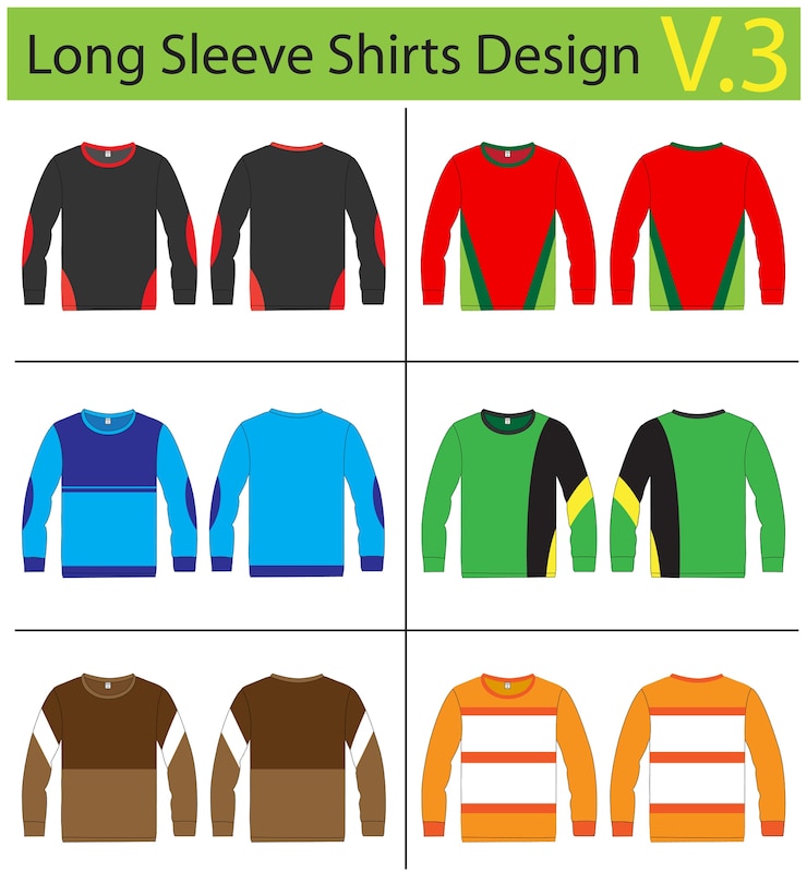 Vector shirt long sleeves