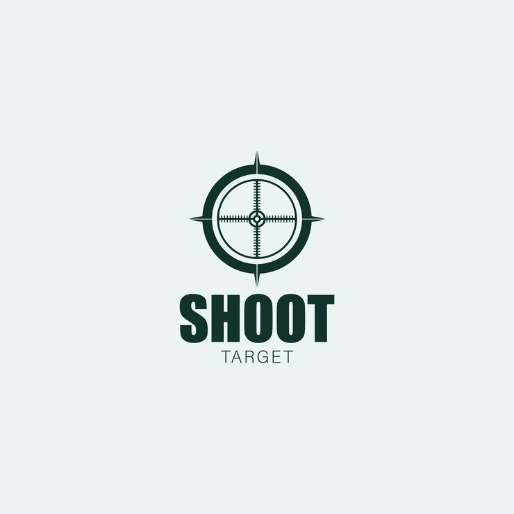 Vector shoot target brand insignia simple designhunter logo