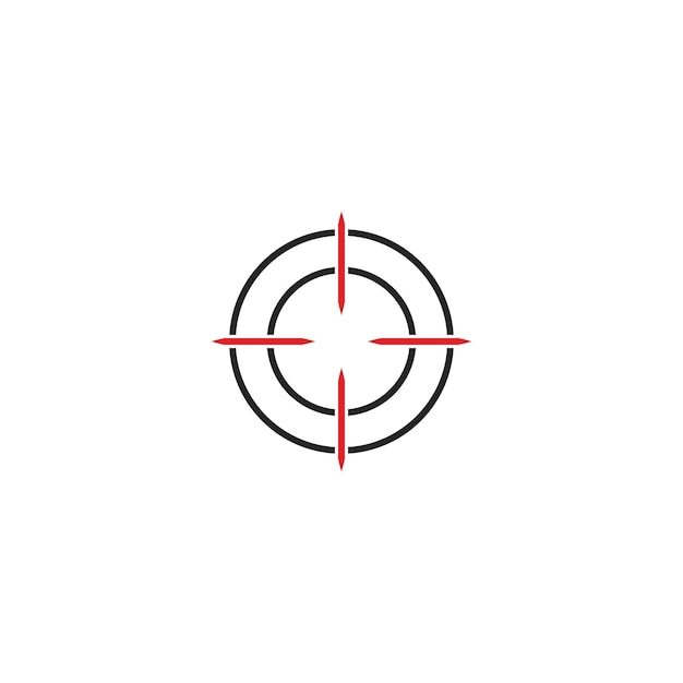shooting target logo vector icon in simple design